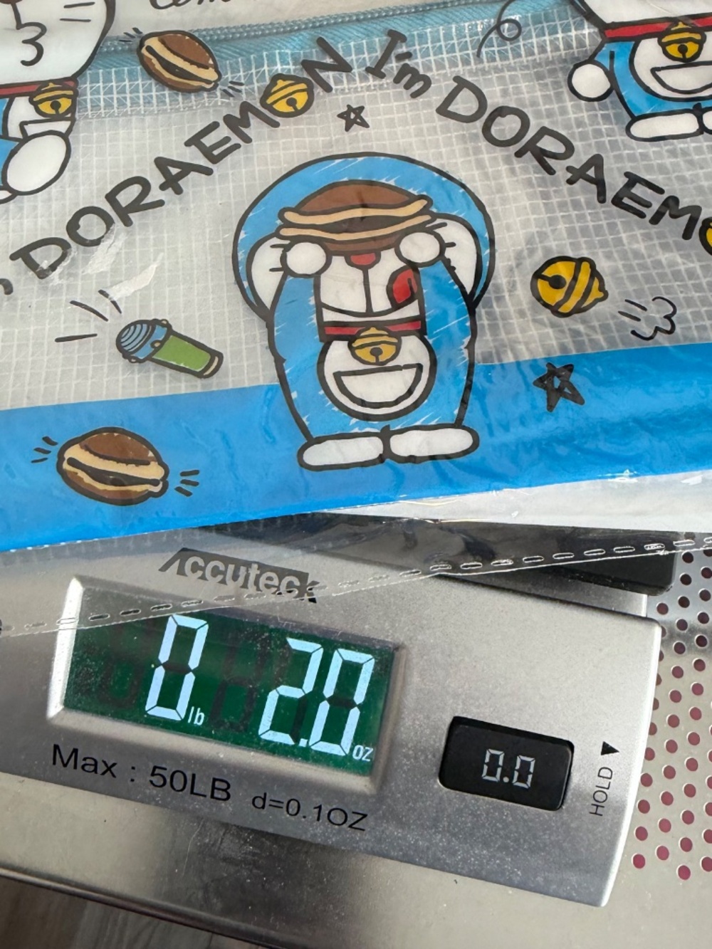 Doraemon PVC Mesh Pouch NEW Bag Zipper Medium Blue Clear - Picture 9 of 9